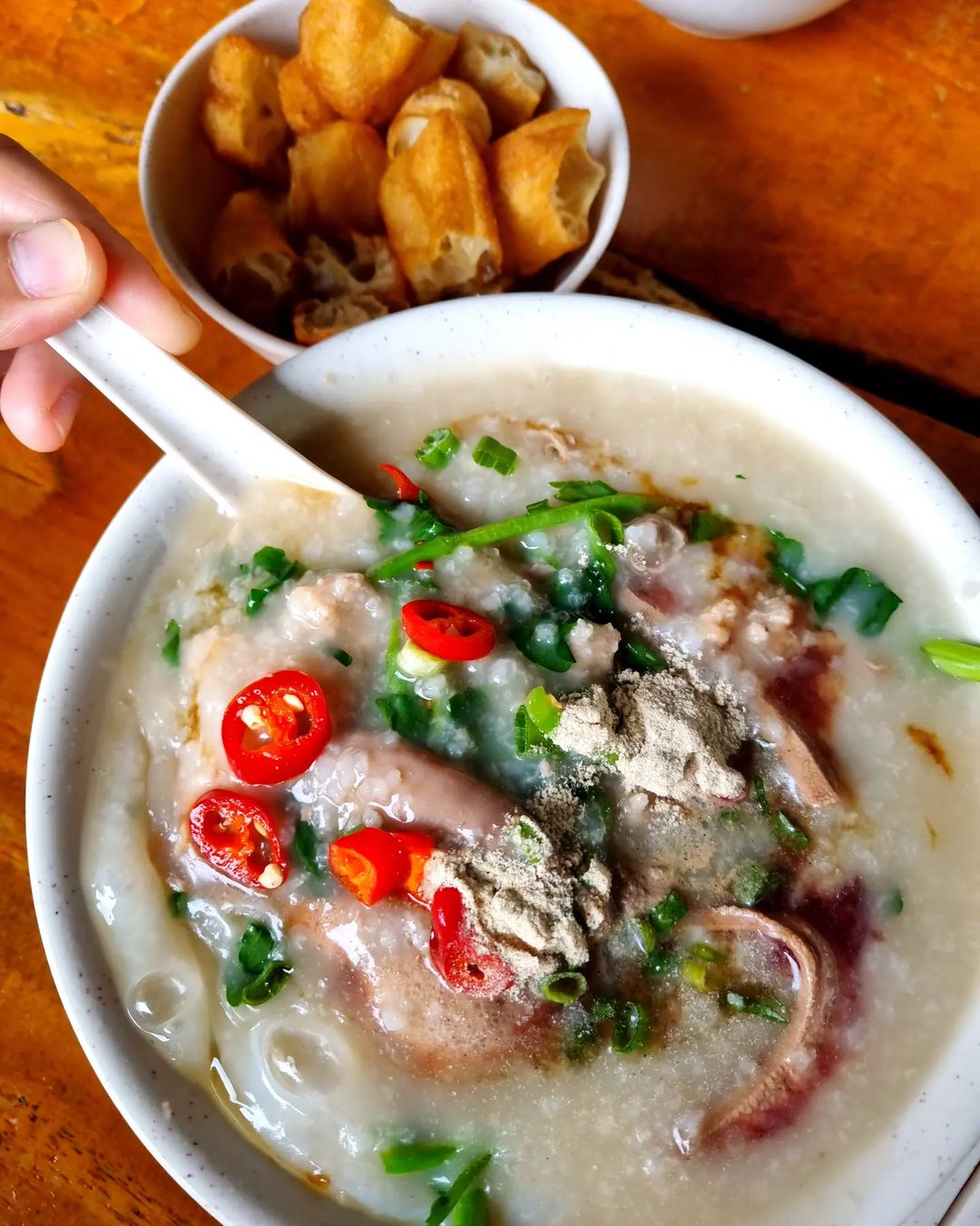 xian ji porridge - mixed pork porridge