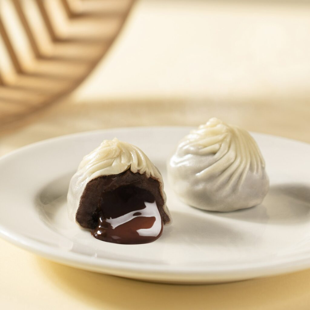 Din Tai Fung's Steamed Red Bean Xiao Long Bao with Chocolate Lava