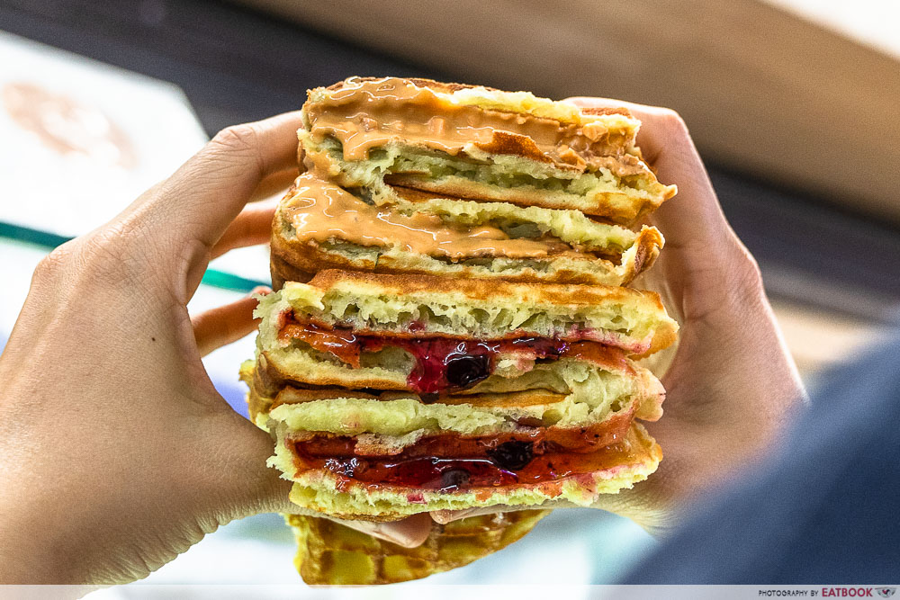 bread boutiq waffle stacked