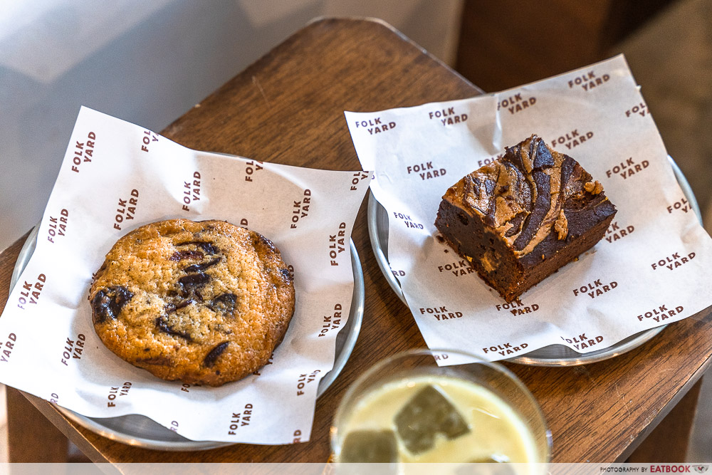 folk yard - chocolate chip cookie and brownie