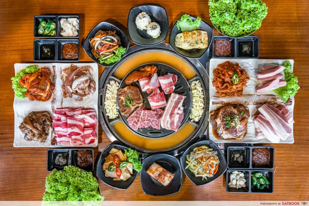 mimi korean bbq flatlay buffet