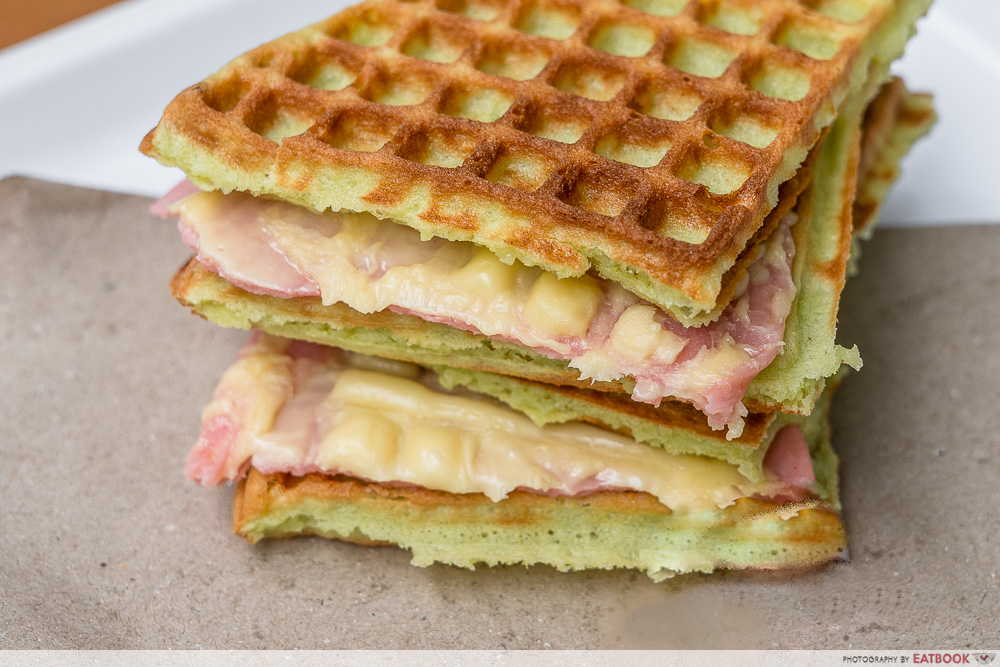 tian xia bakery ham cheese waffle