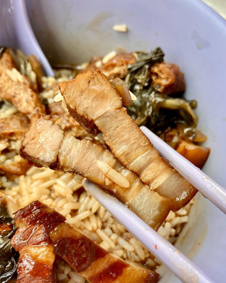 old bugis rice - pork belly