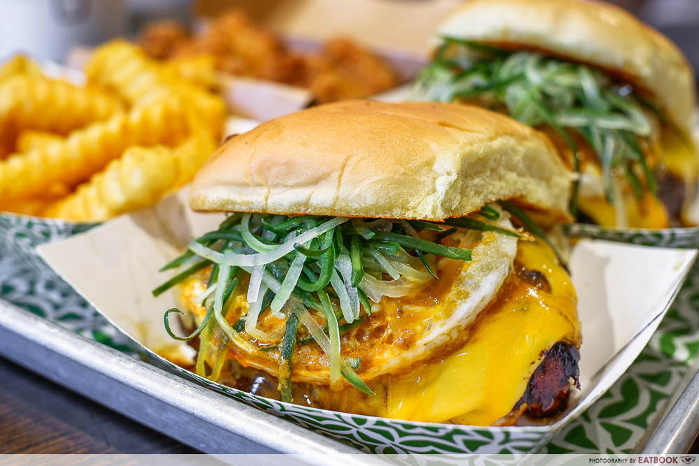 shake shack burger closeup