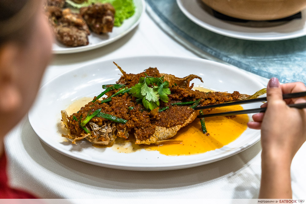 putien cny - sambal yellow croaker