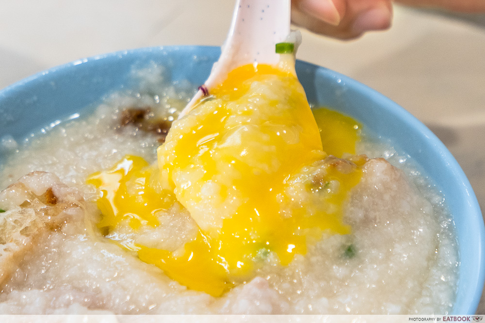 redhill pork porridge - porridge with egg