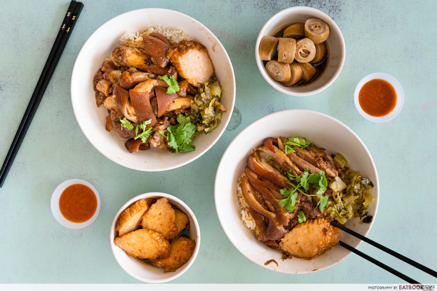 Shi nian pig leg rice- flatlay