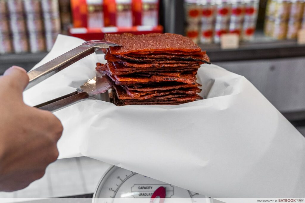 kim tee bak kwa weighing