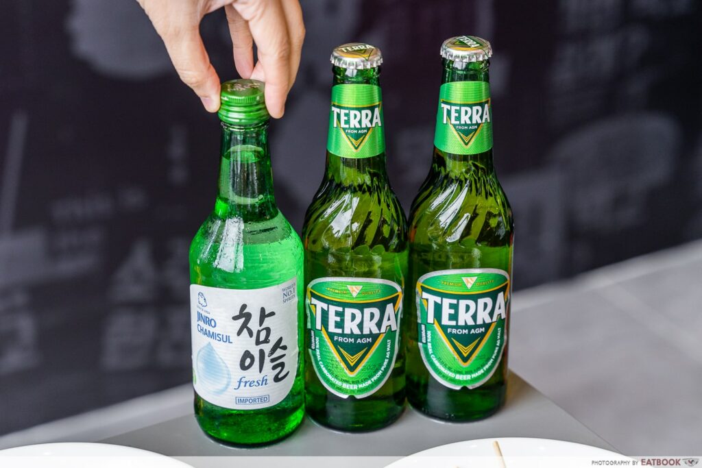 korean drinks soju terra beer