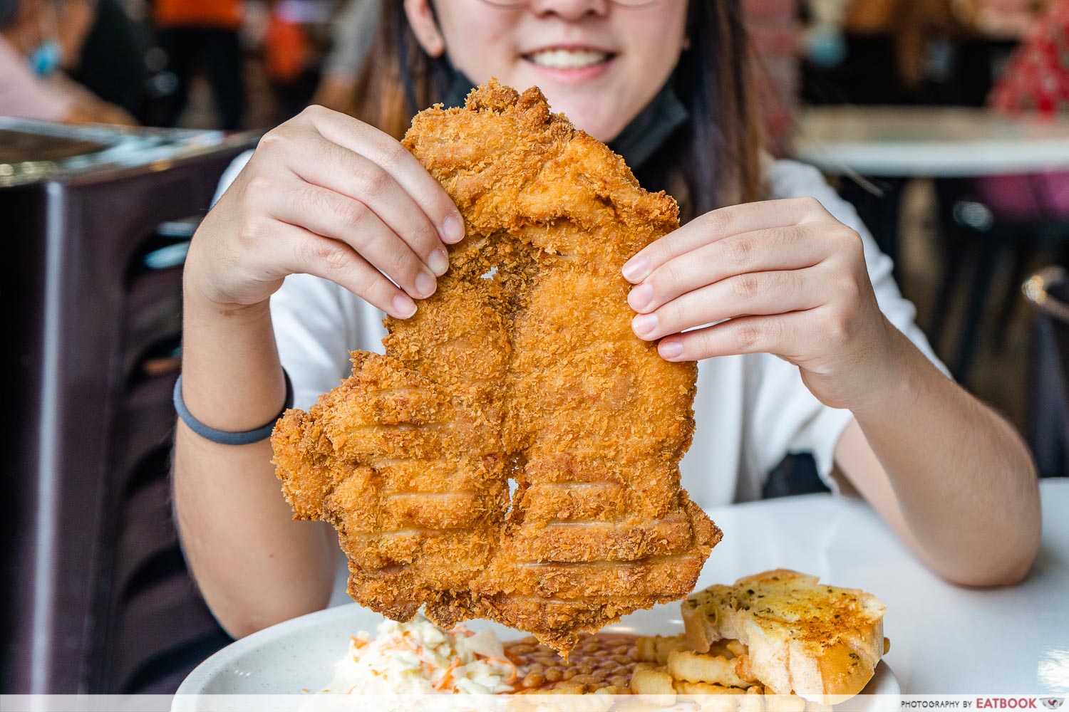 rasa sayang- chicken cutlet wide shot