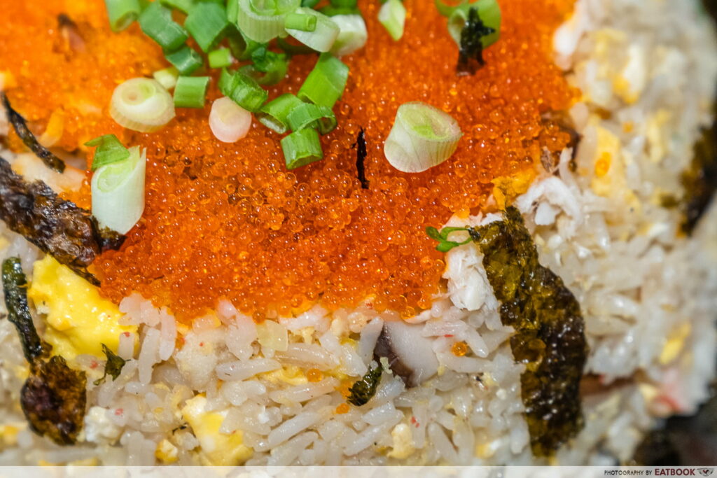 char restaurant fried rice closeup