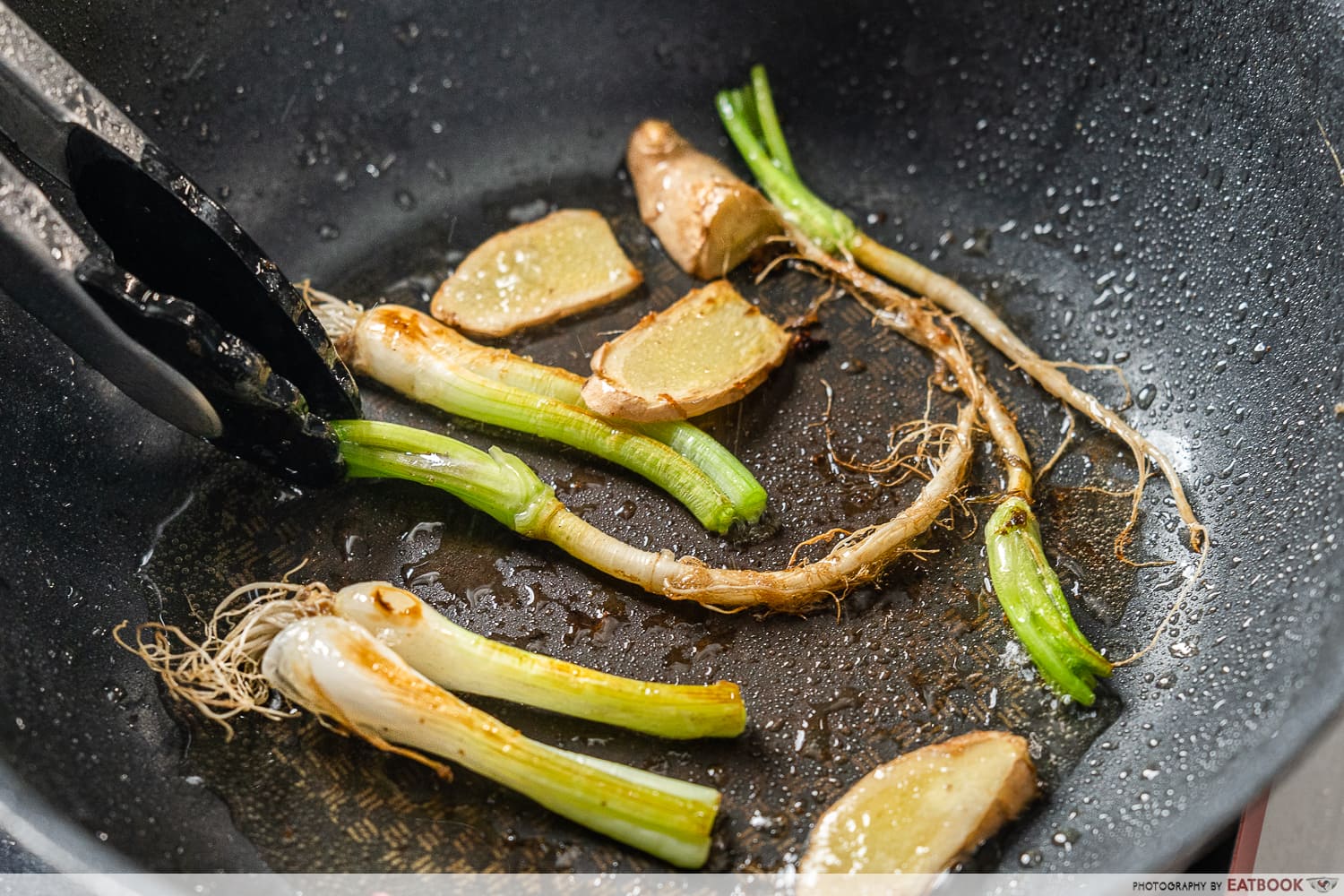 easy hotpot broth recipe - frying aromatics