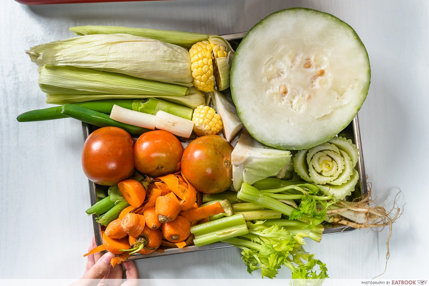 easy hotpot broth recipe - vegetable scraps