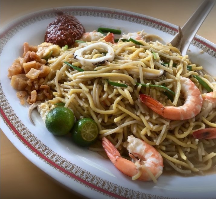 kim's famous fried hokkien prawn mee closeup