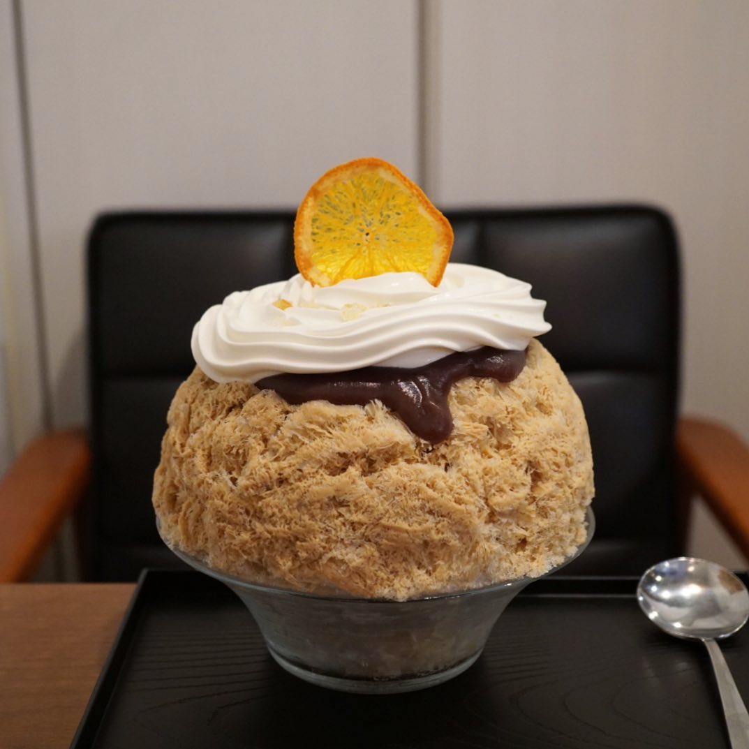 sakanoue cafe - kakigori with orange