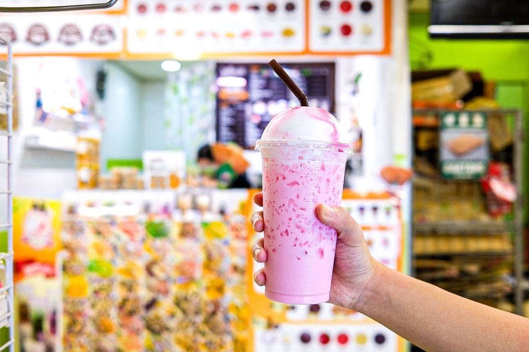 thai supermarket - pink milk