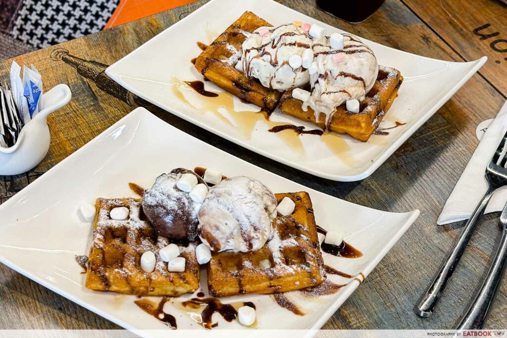 2six cafe waffles ice cream