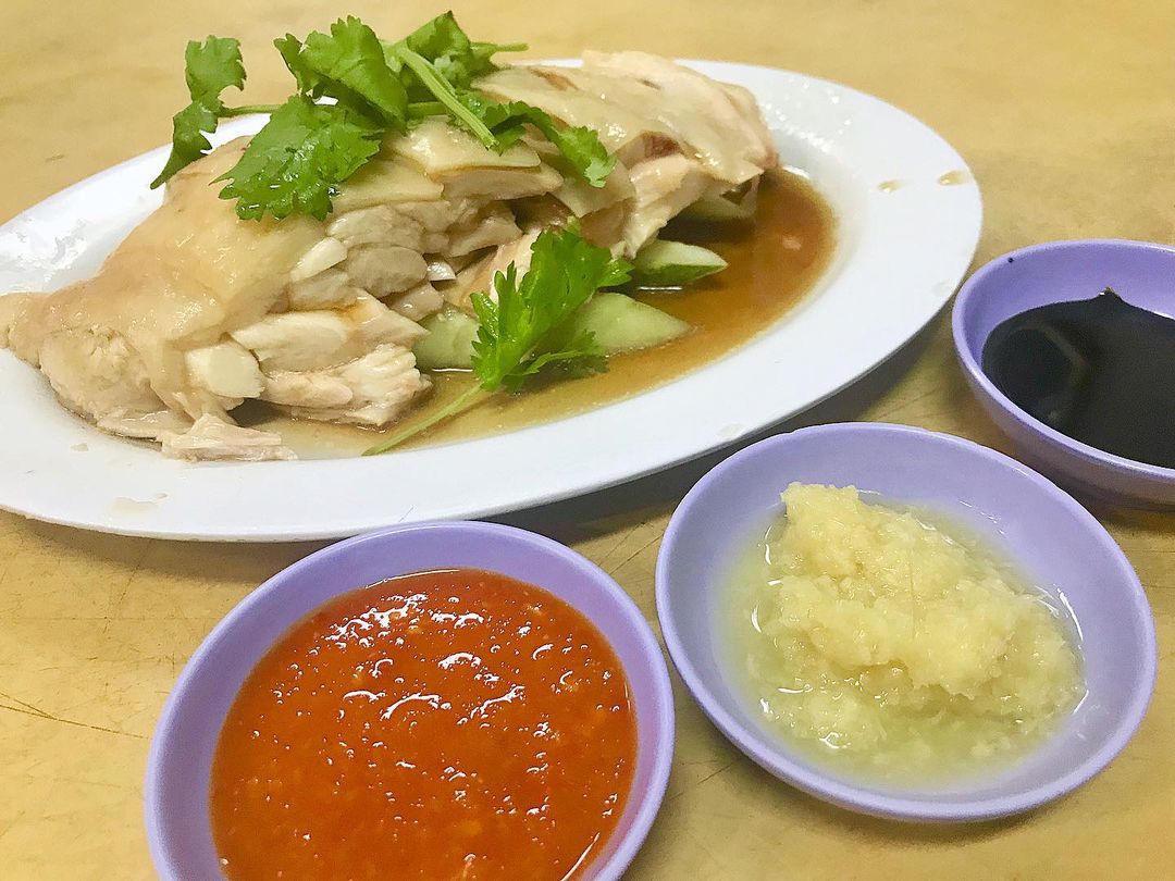 Chin Chin Eating House hainanese chicken rice condiments