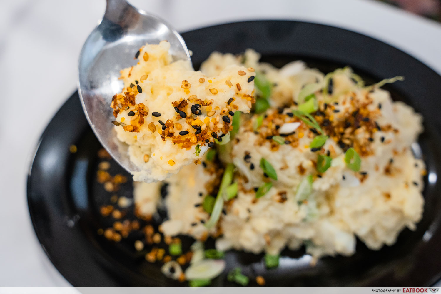 fukudon- truffle potato salad close up