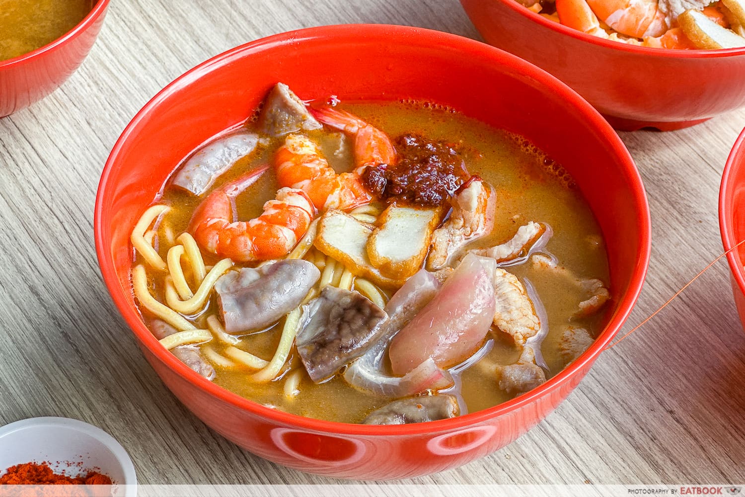 feng ji big prawn noodle - pig intestine prawn noodle