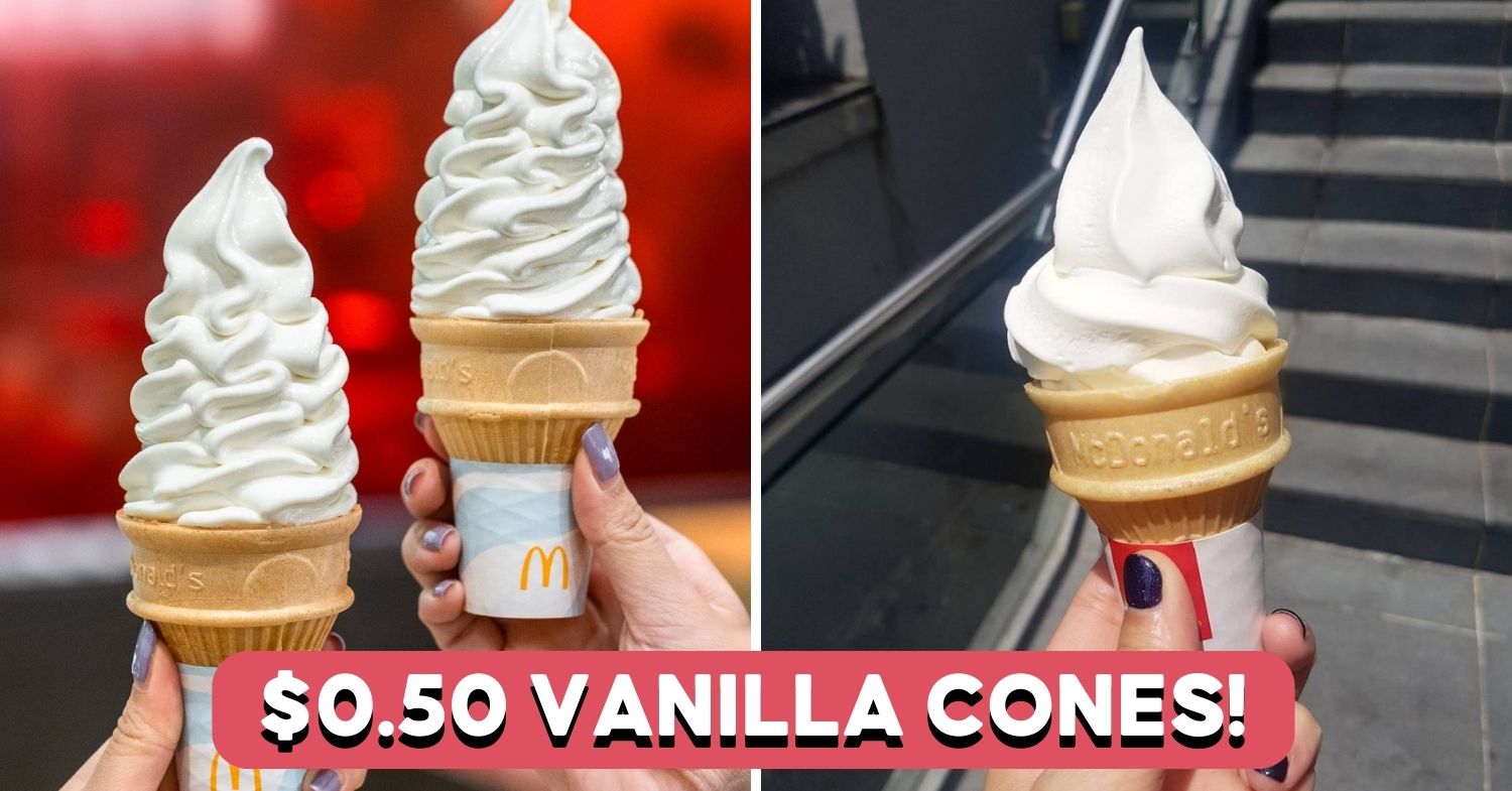 McDonald's Has 50 Cents Vanilla Cones Till 27 September 2023 Eatbook.sg
