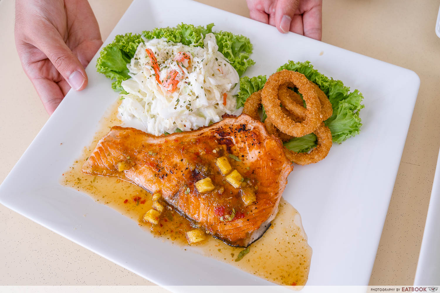 peri peri grille and pasta - grilled salmon