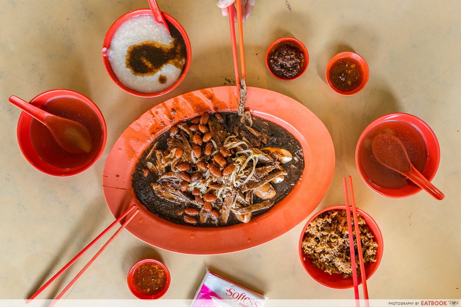 sia kee duck rice flatlay