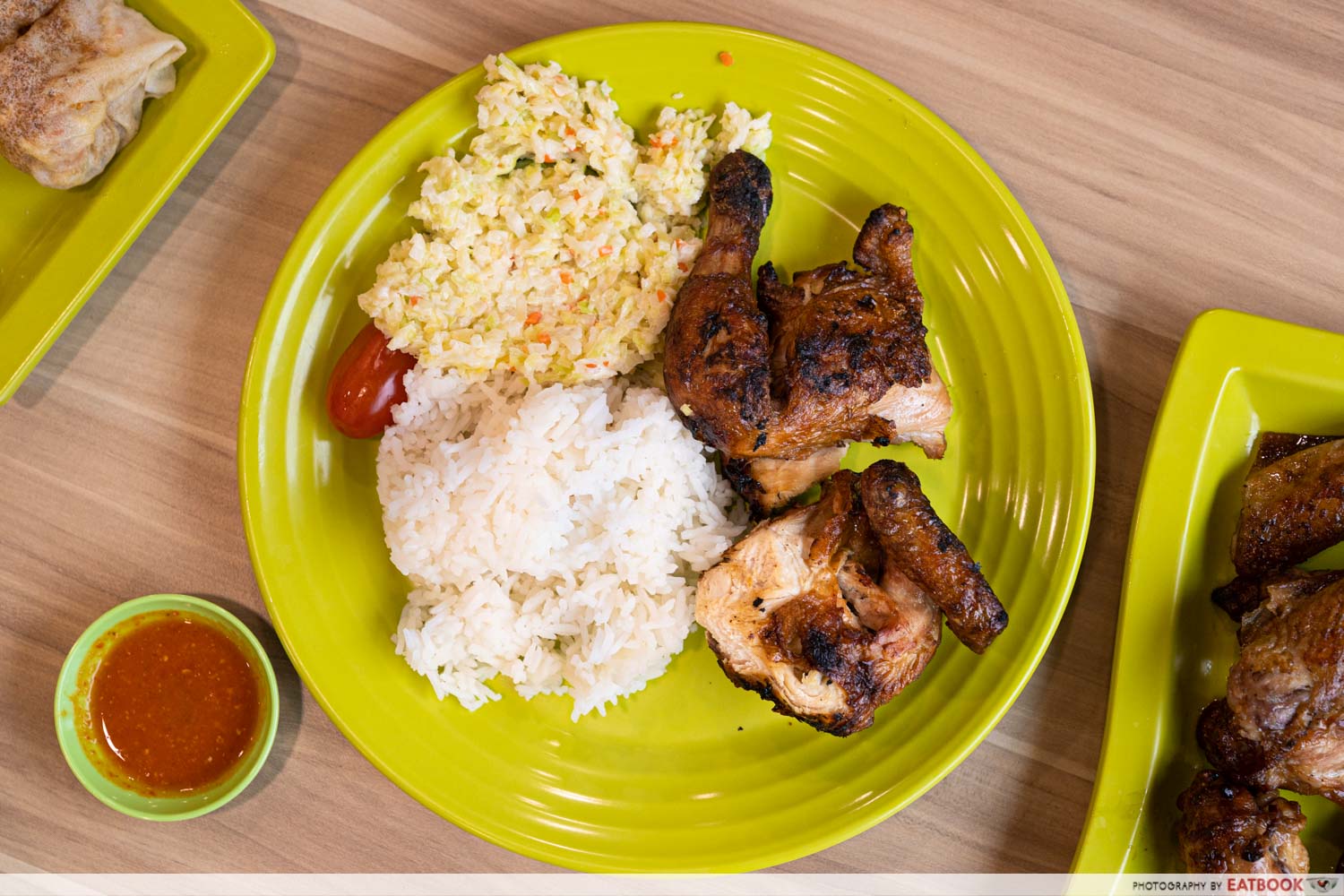 Huat HuHuat Huat BBQ Chicken Wings - half spring chicken with rice