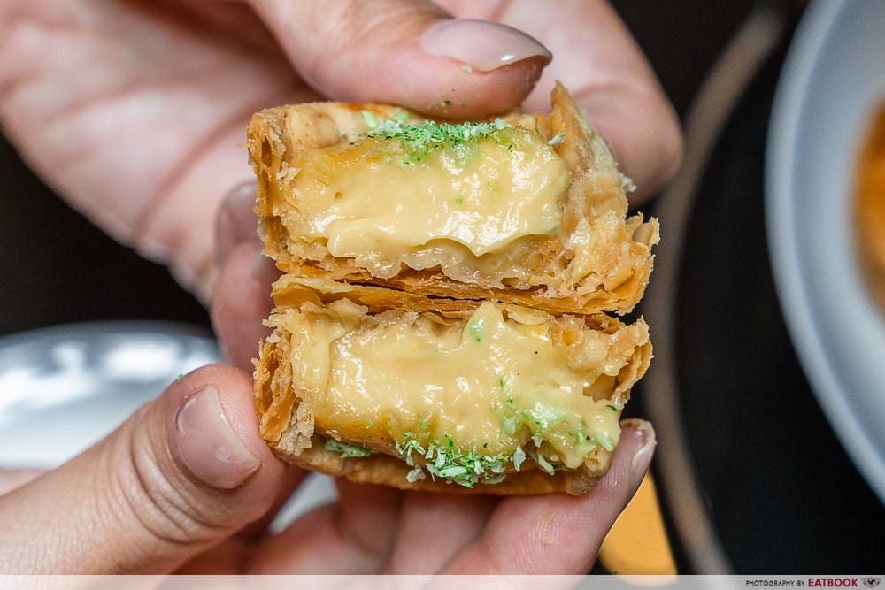 marriott msw lobby lounge - durian burnt cheese tart