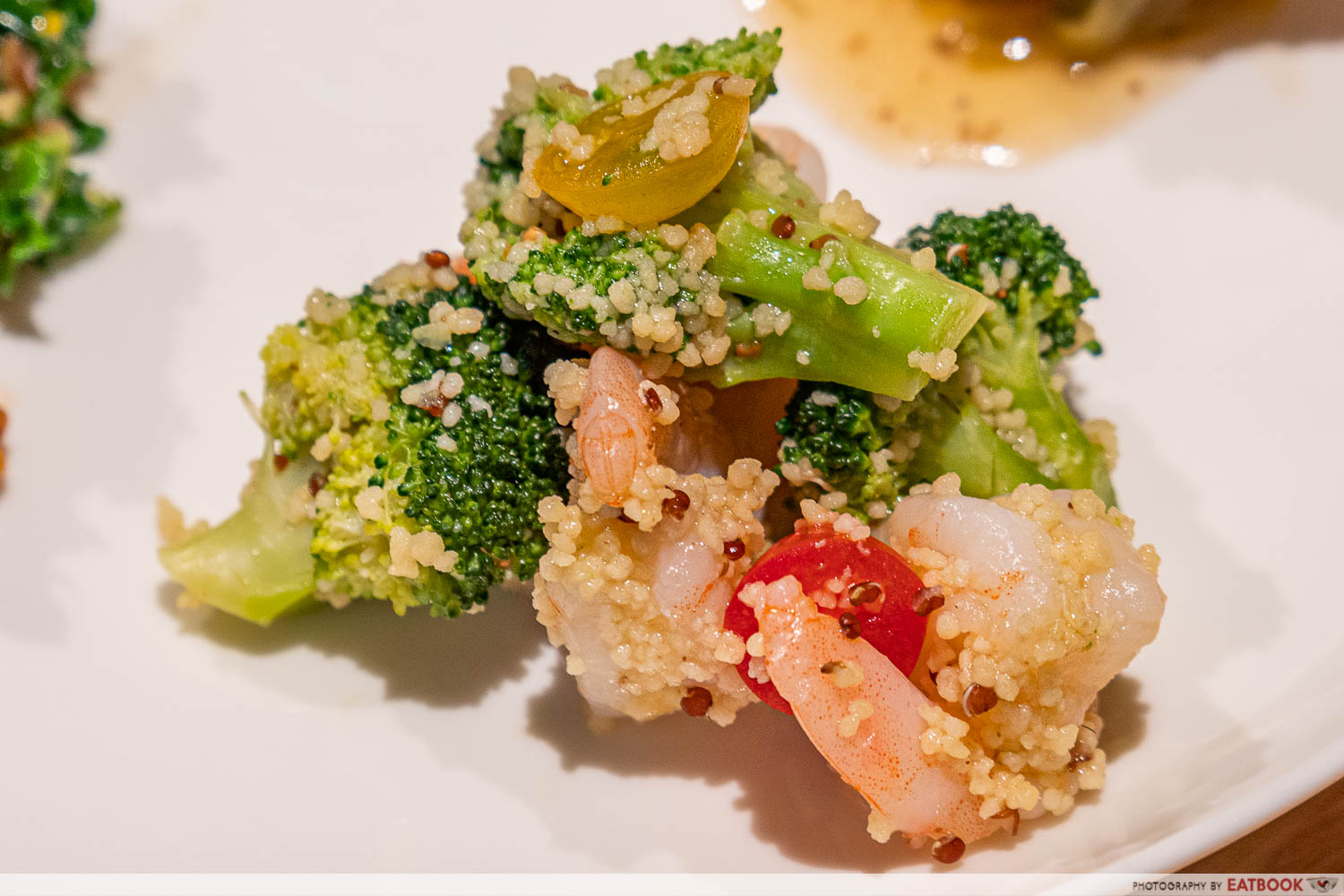 muji cafe - prawn couscous salad