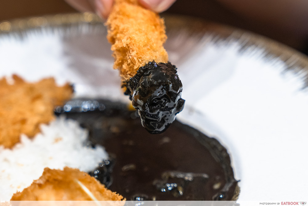 tonkatsu enbiton - ebi katsu dip black curry