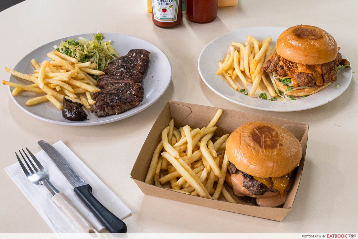 blackgoat burgers - flatlay