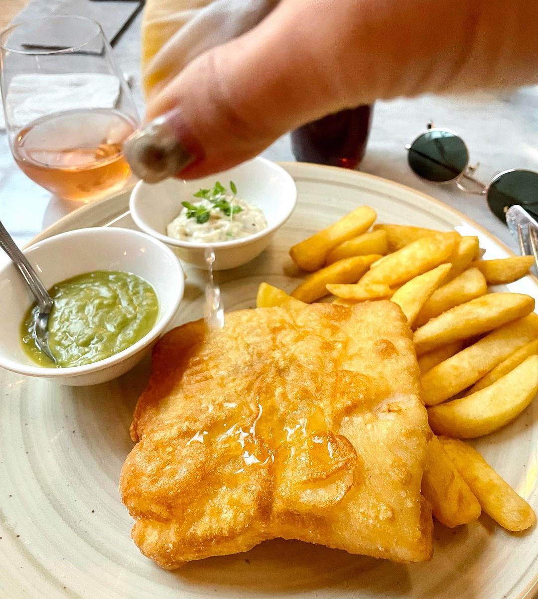 english house - beer battered wild cod