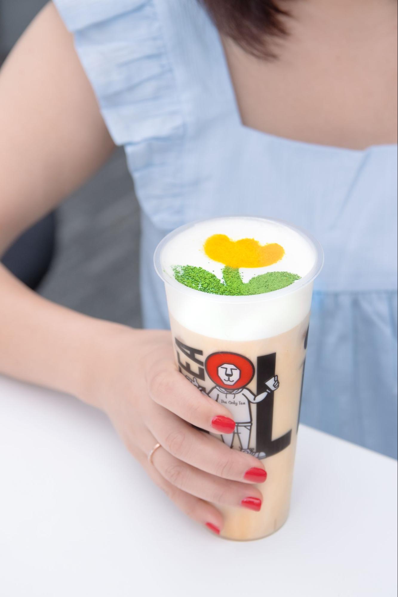 liho little yellow flower bubble tea