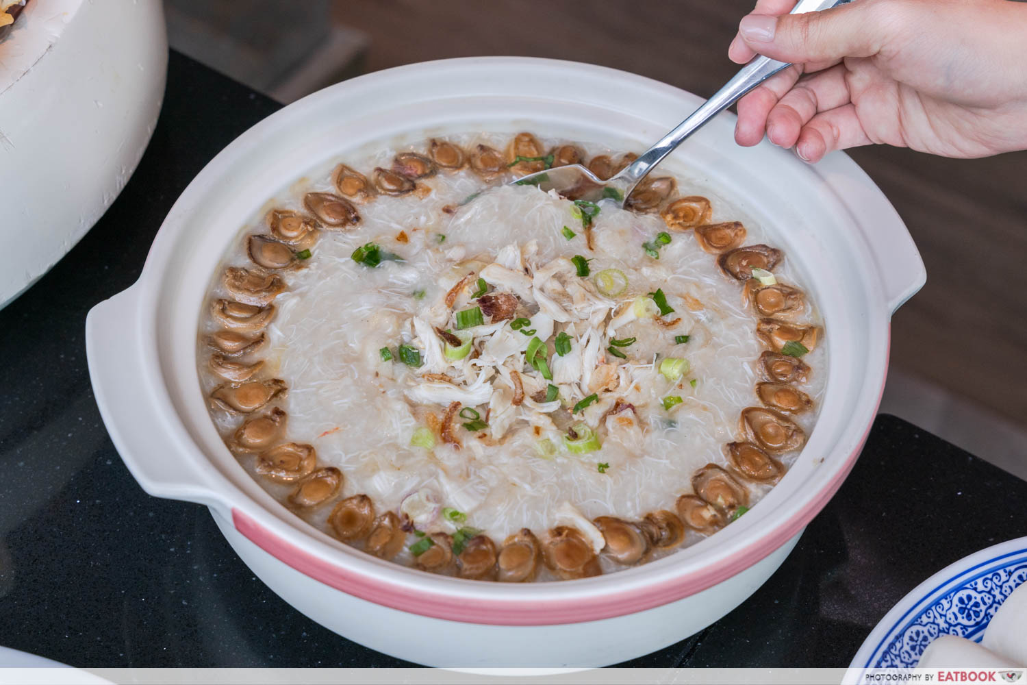 jen singapore orchardgateway parents day - abalone crab meat congee