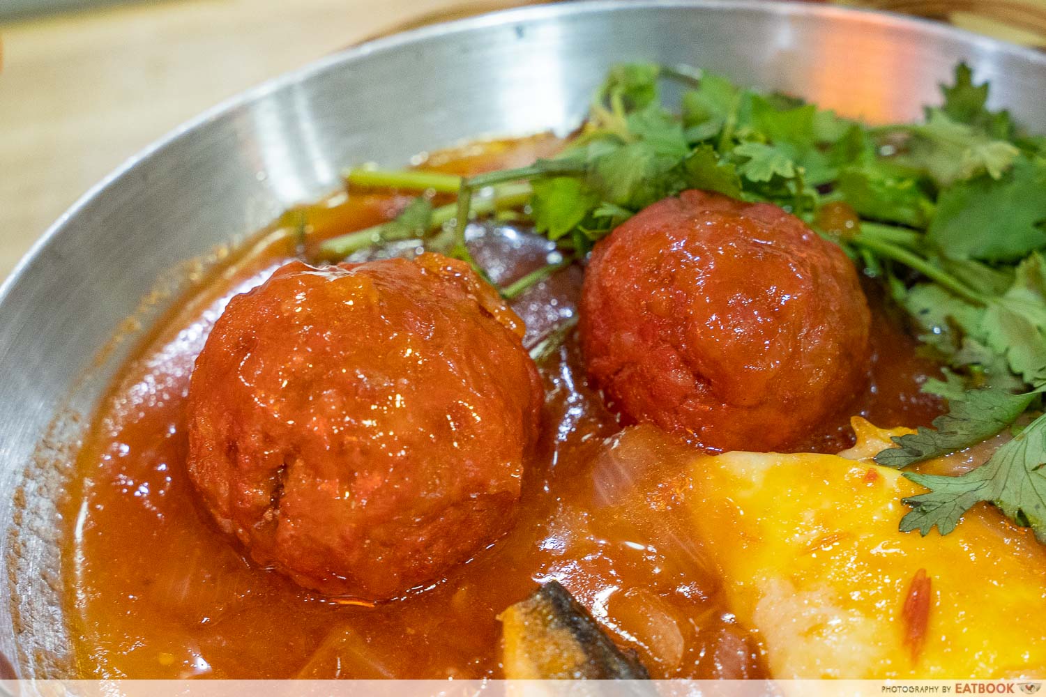 miss saigon orchard plaza - banh mi chao meatballs