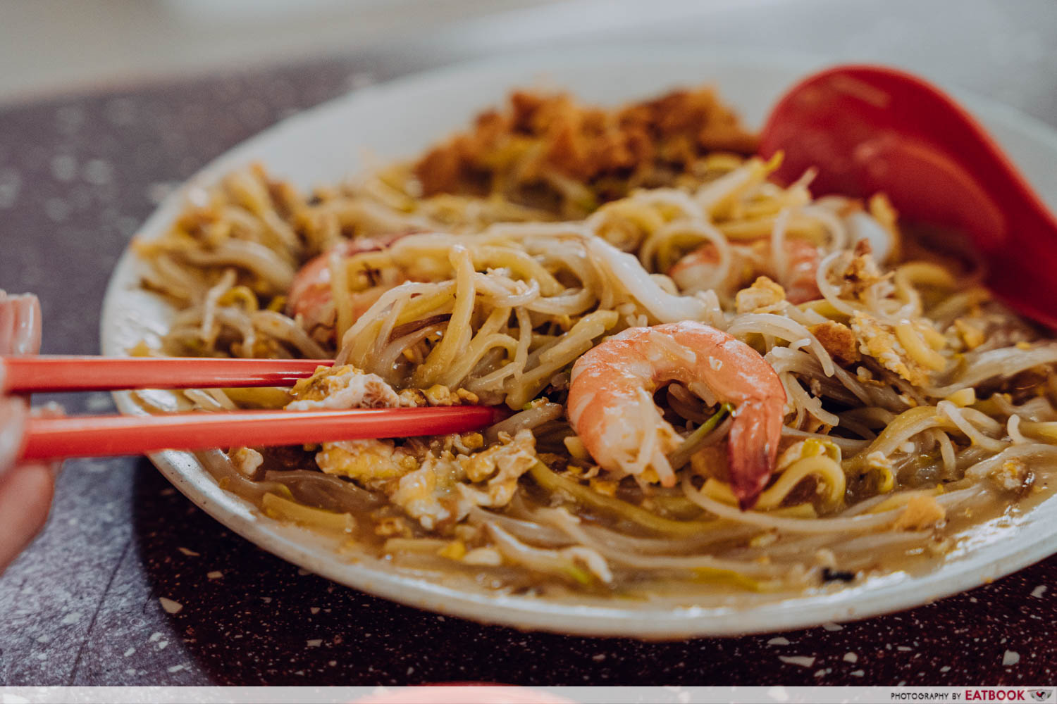 come daily fried hokkien prawn mee - detail