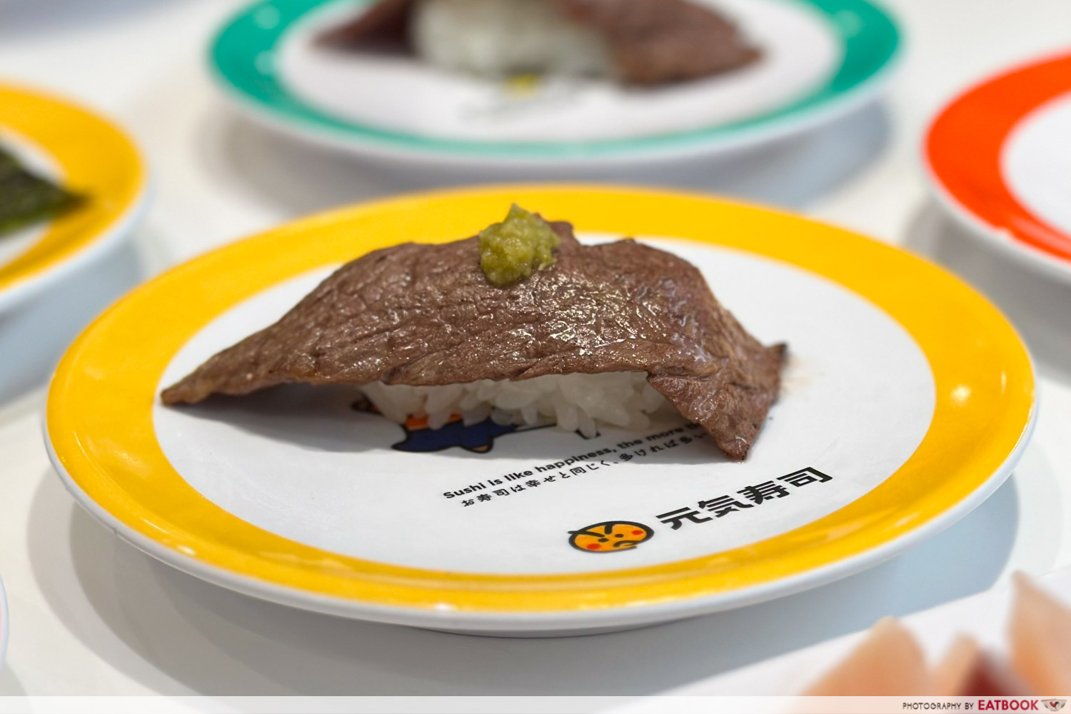 genki sushi - wagyu with yuzu kosho