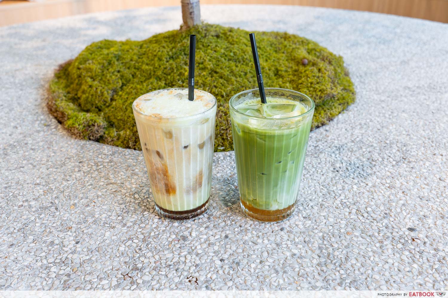 keong saik bakery matcha latte and coffee
