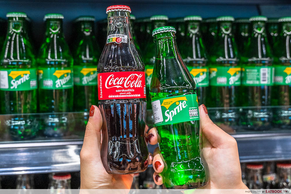thai supermarket aperia mall - glass bottle coke sprite
