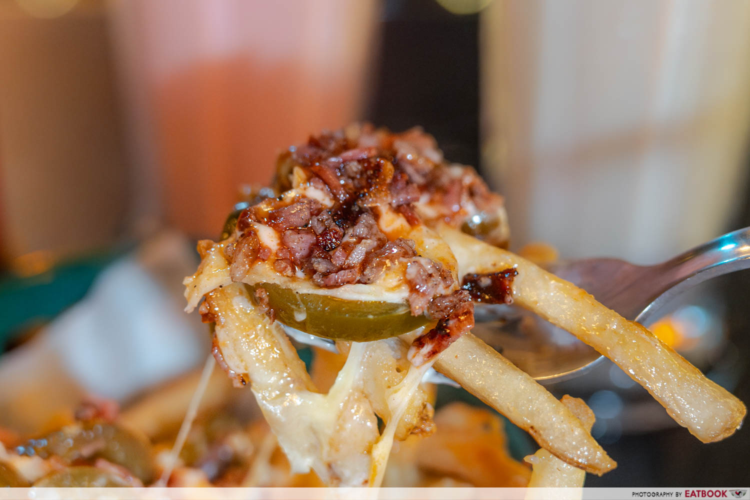 the bank - spicy bacon cheesefries detail