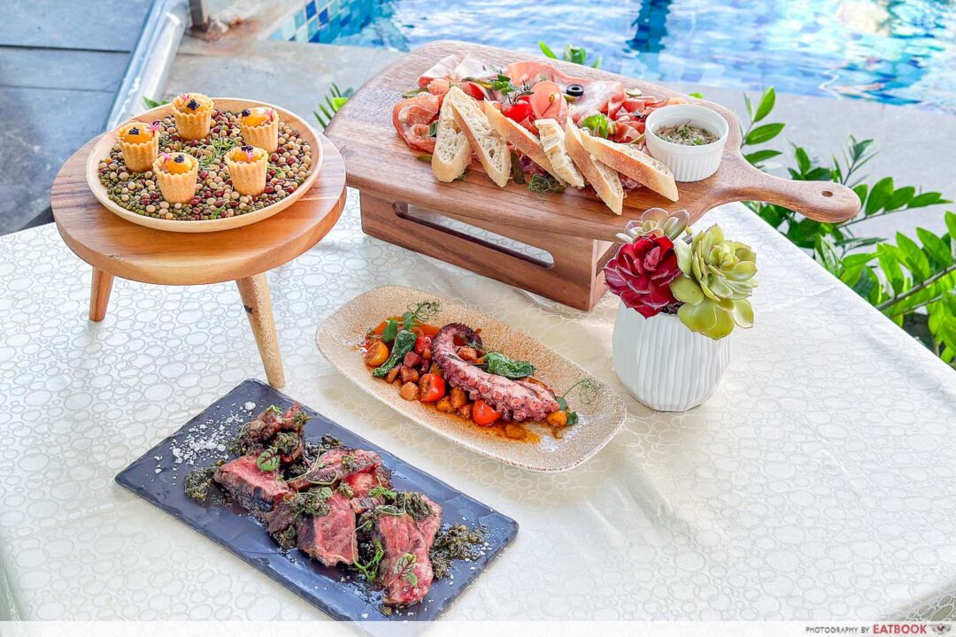 Verandah Pool Bar & Grill Has IGWorthy Floating Food Trays Eatbook.sg
