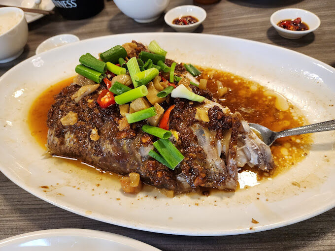 eat first - steamed fish head