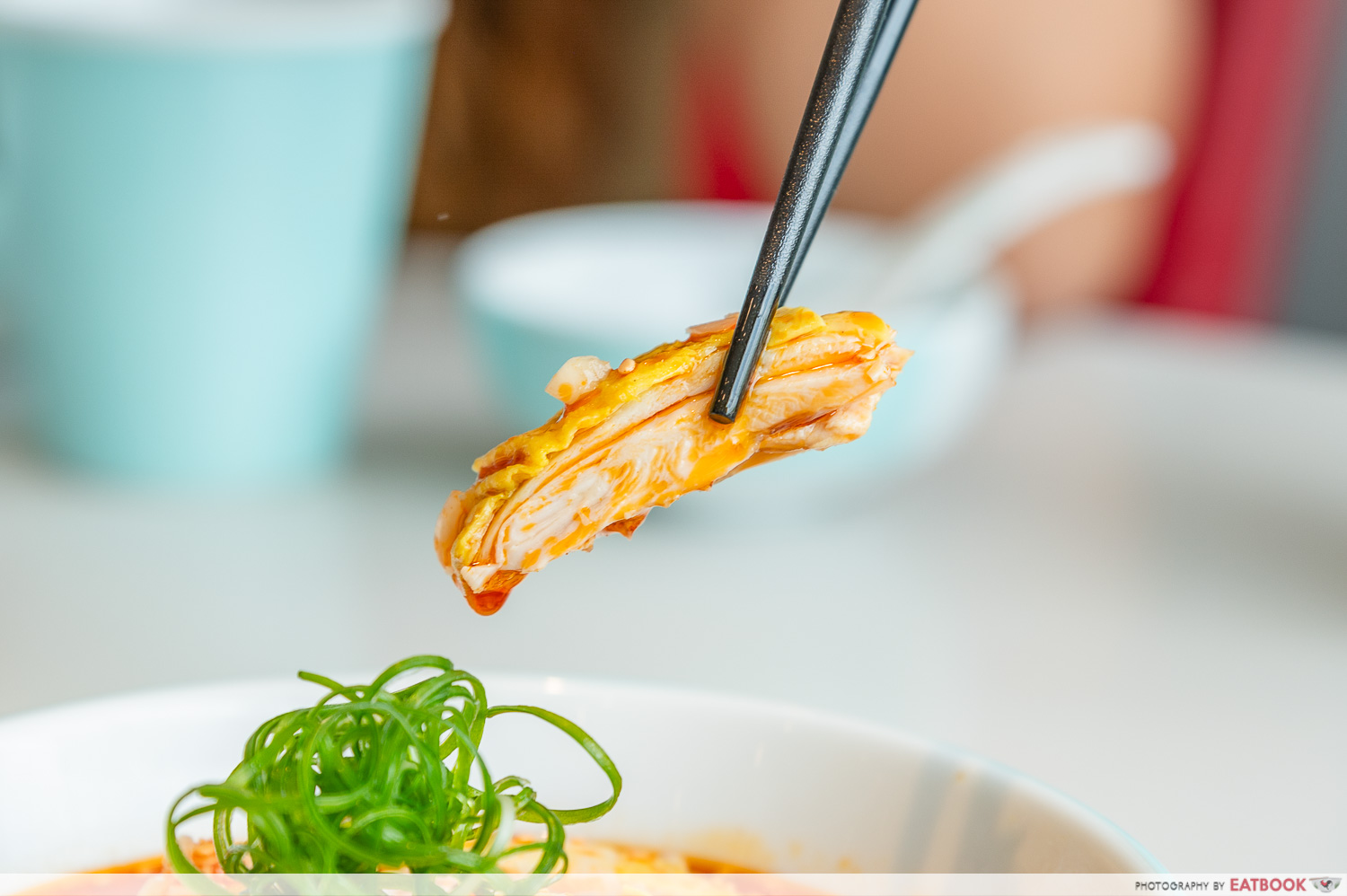 yao yao sauerkraut fish - sichuan spicy poached chicken detail