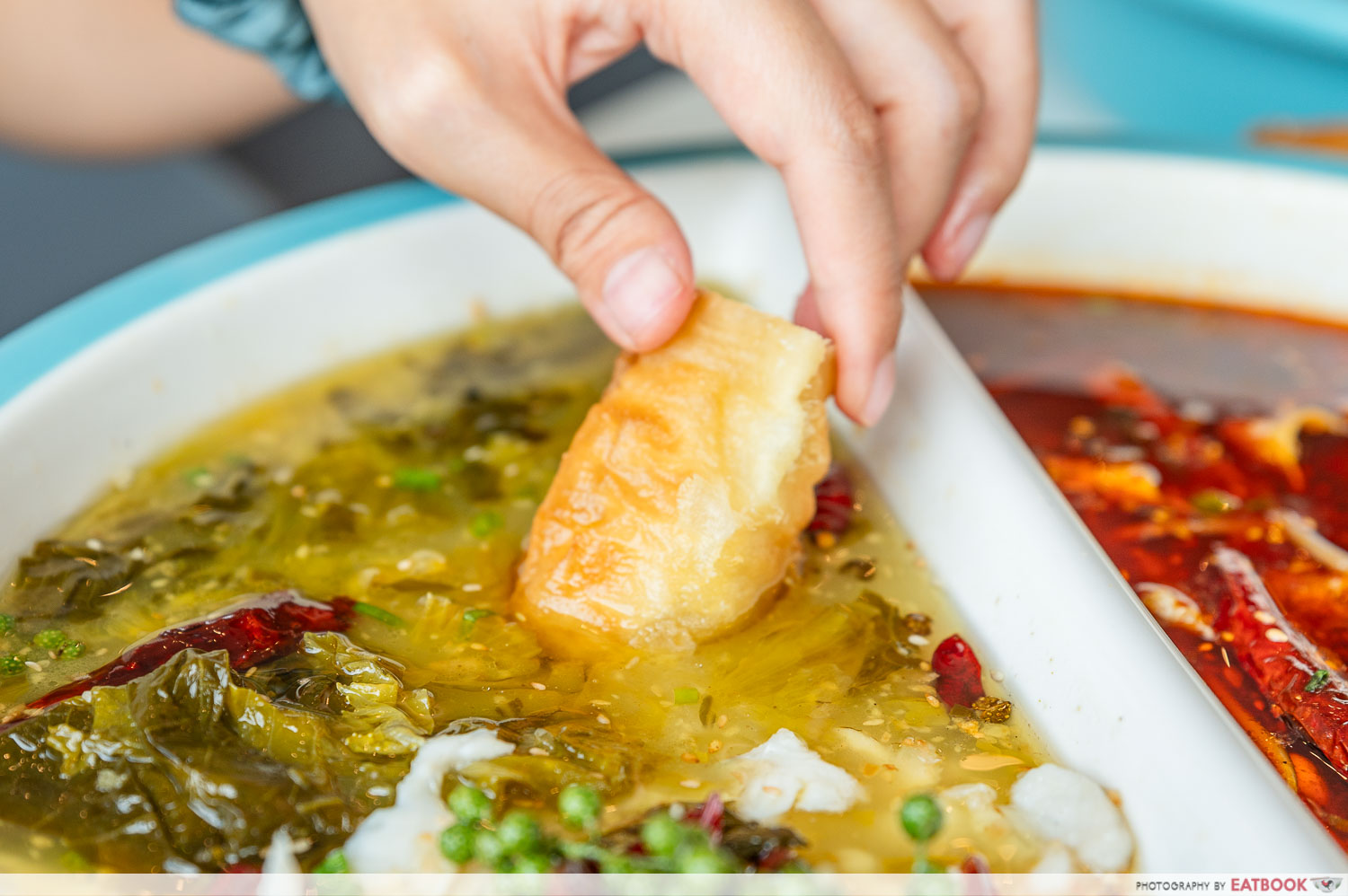 yao yao sauerkraut fish - you tiao in soup