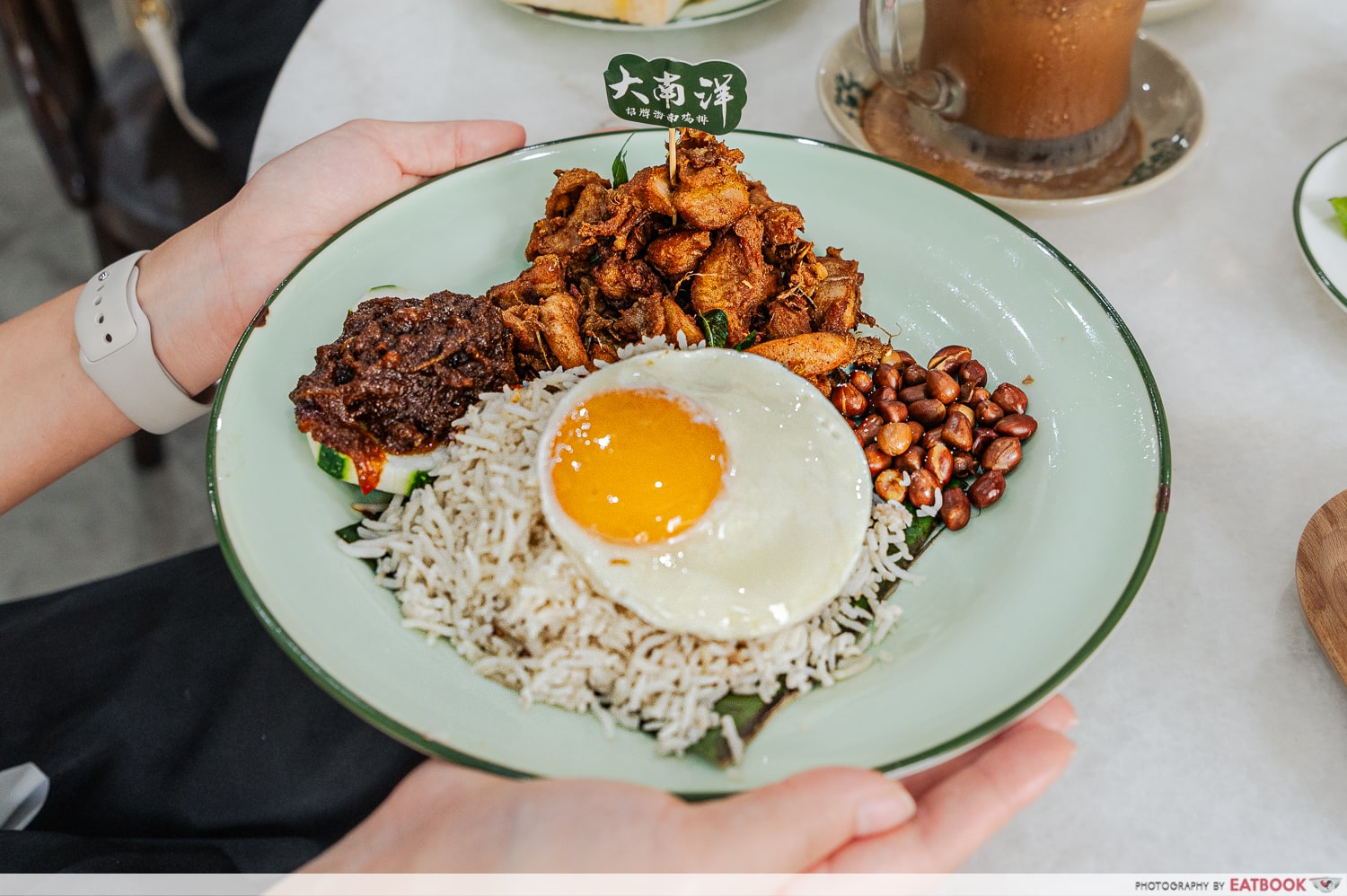 great nanyang heritage cafe - nasi lemak kukus chicken berempah