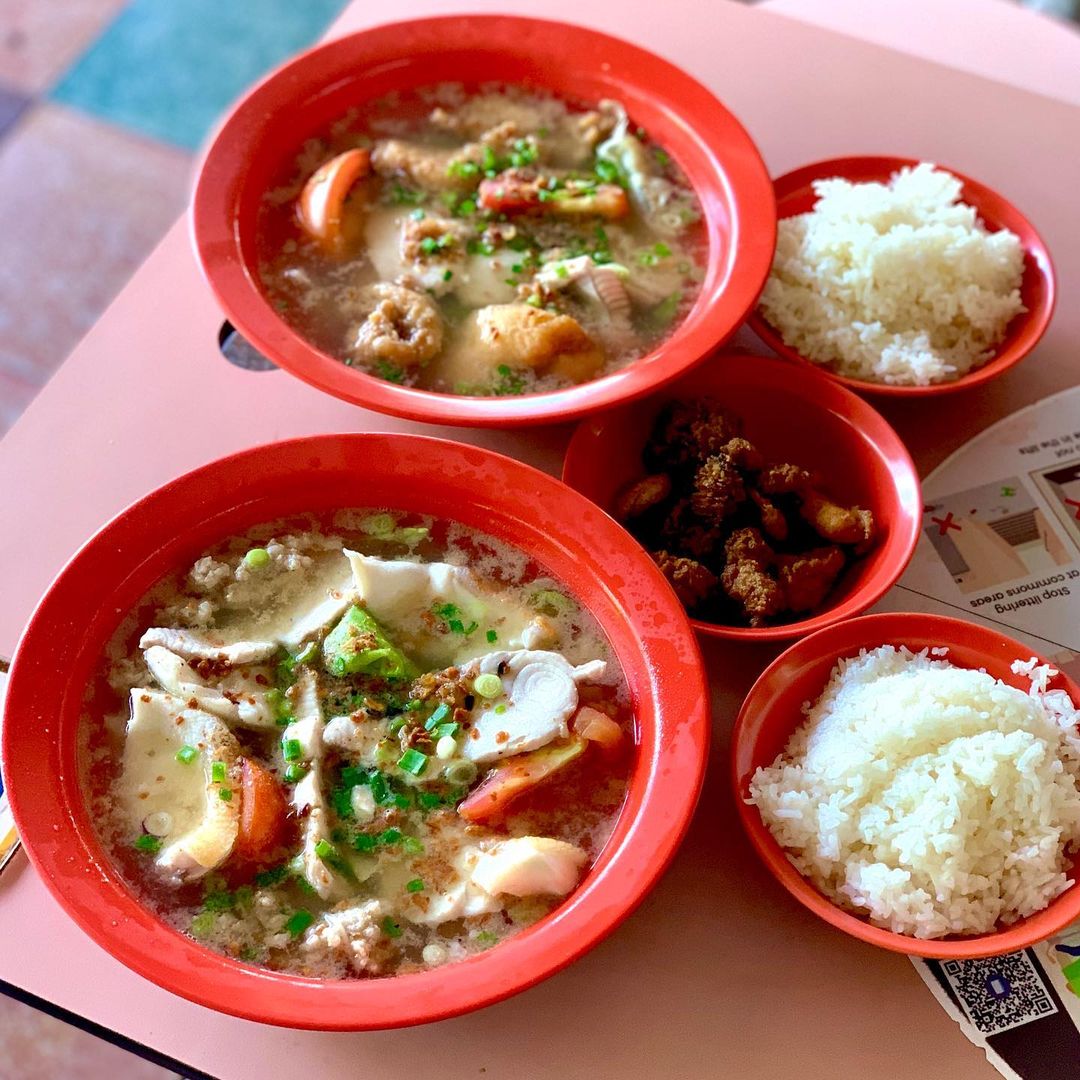 chong boon market food - cai ji fish soup