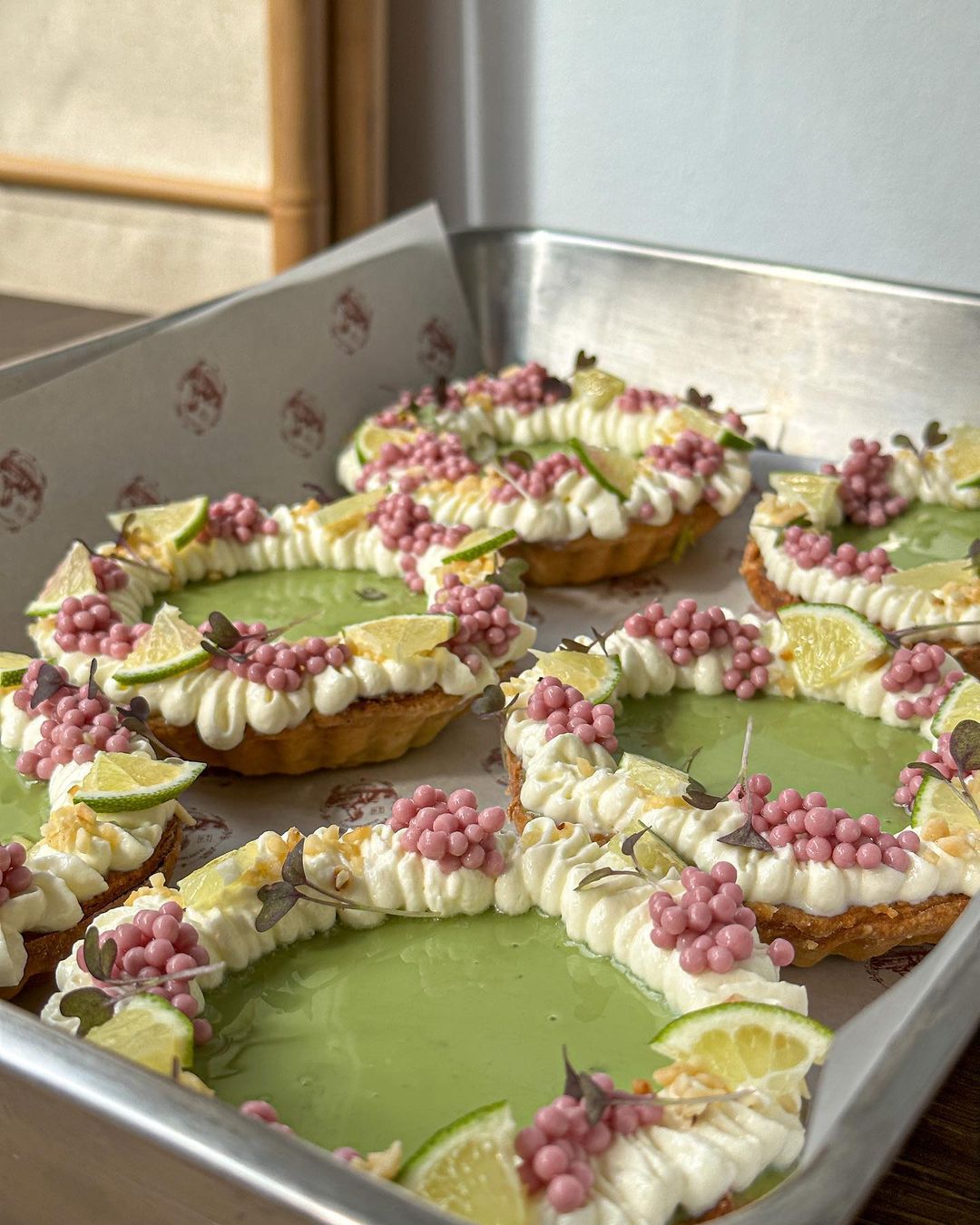 marymount bakehouse - Matcha Lime & Hibiscus Pie