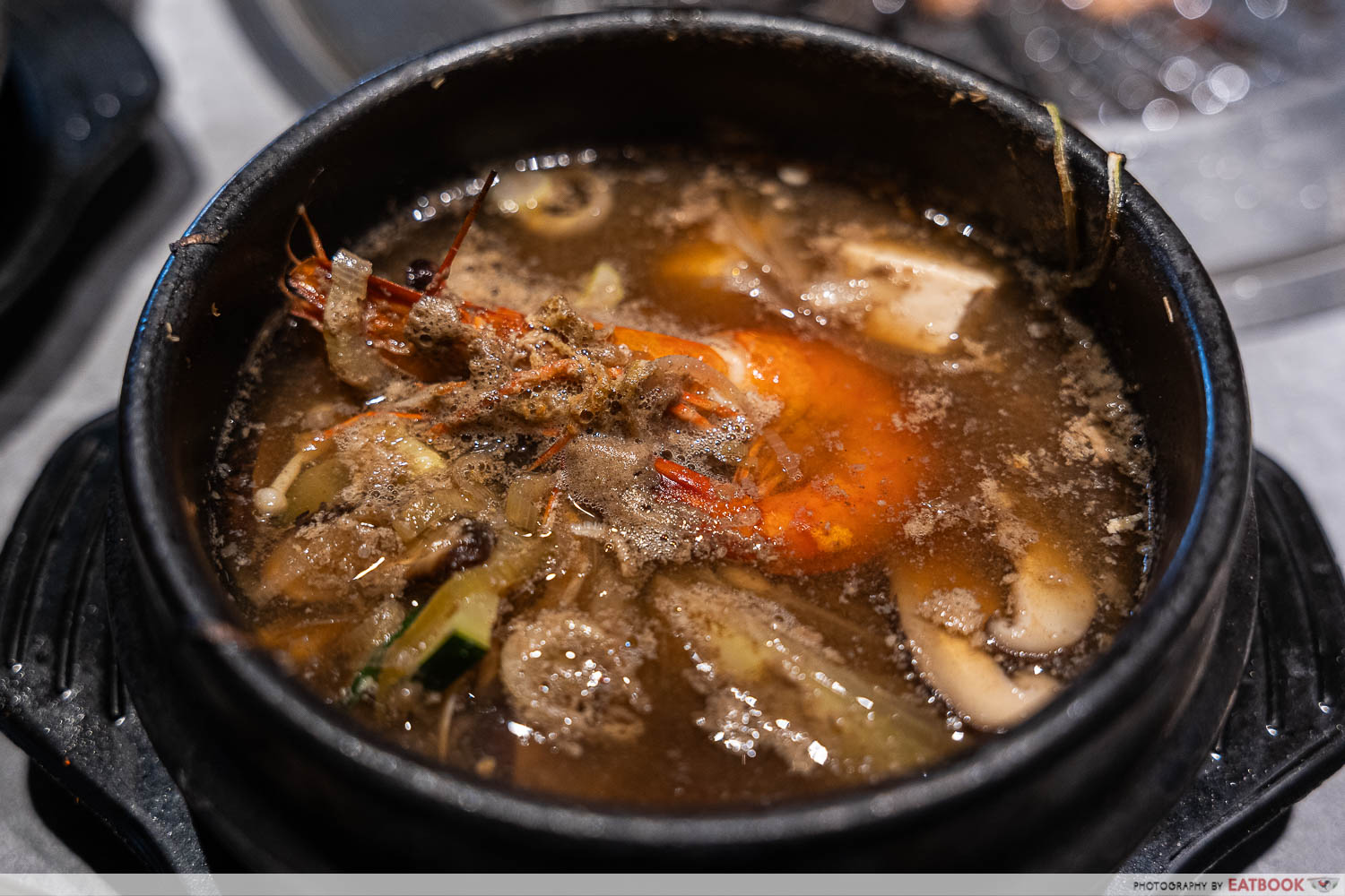 ajoomma korean charcoal bbq restaurant soybean paste soup