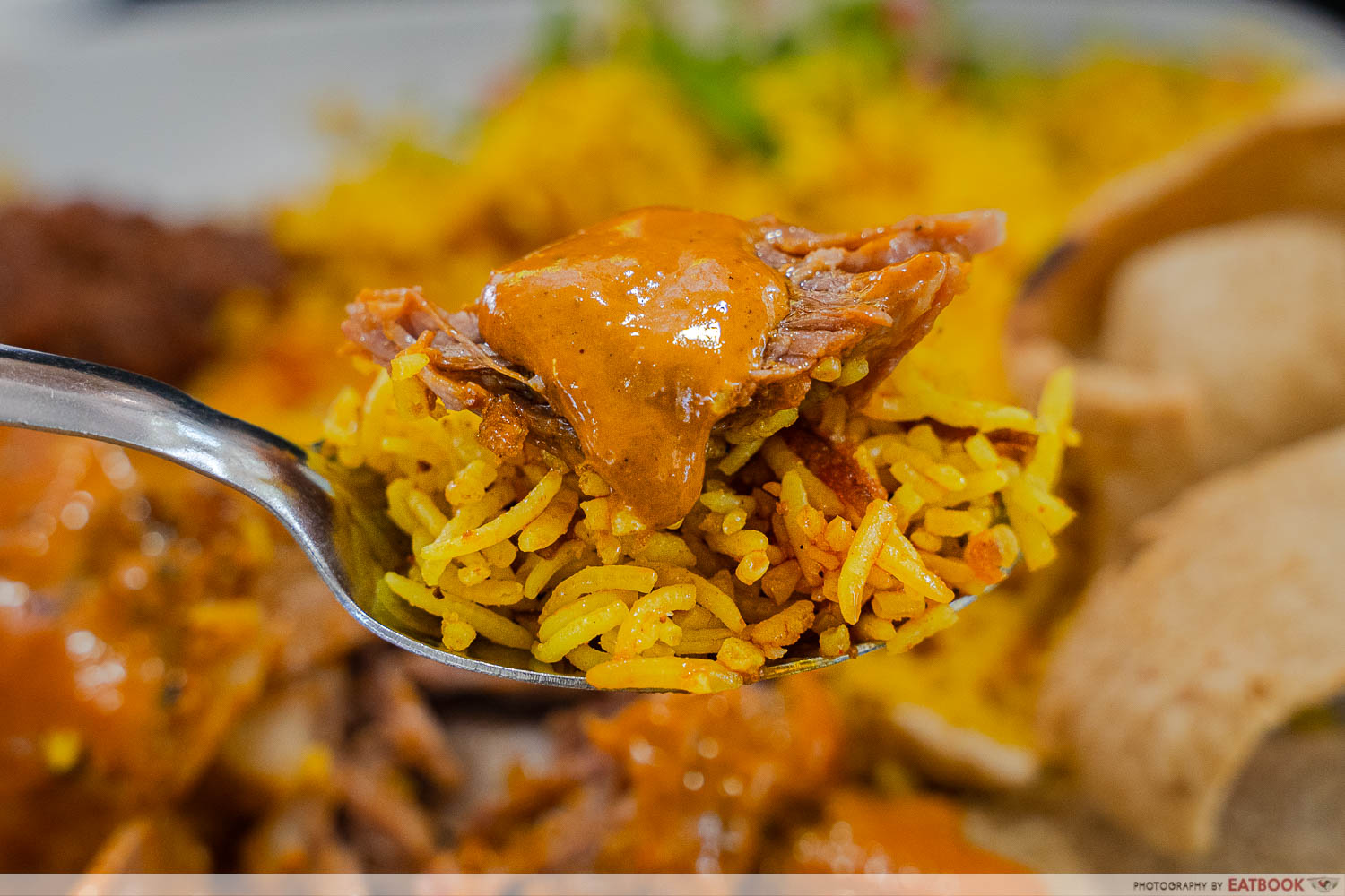 kerabu by arang - lamb on rice